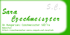 sara czechmeiszter business card